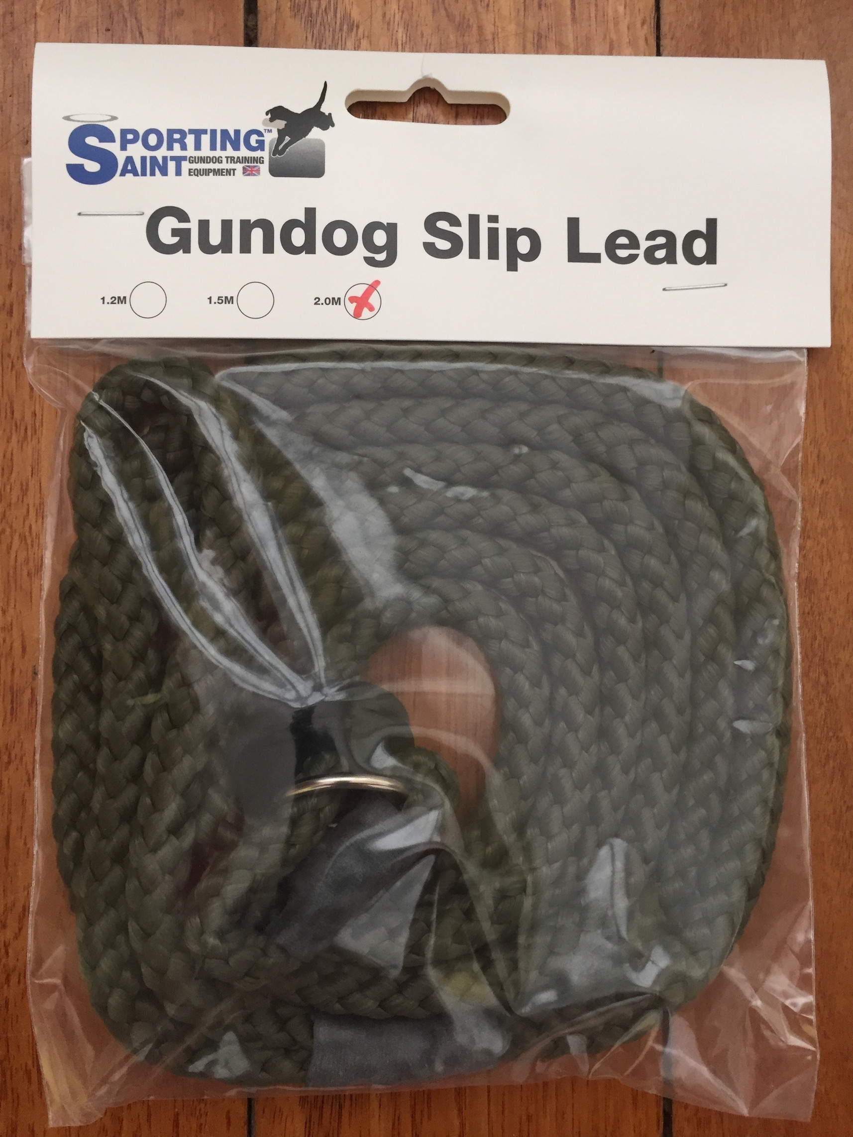 Dog Lead Olive Green Country Classic Slip Lead, 8mm thick, 2m long